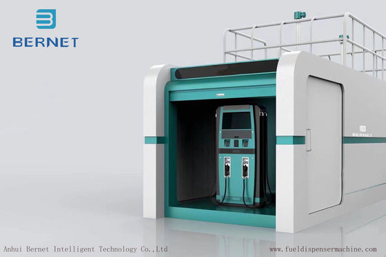 Un bon prix. Marque Bernet 20m3 distributeur de carburant unique double buse station d'essence diesel skid en ligne